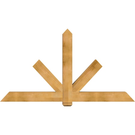 Ekena Millwork Kennewick Rough Sawn Timber Gable Bracket, Western Red Cedar, 84"W x 45"H x 6"D x 6"F, 13/12 Pitch GBW084X45X0606KEN00RWR